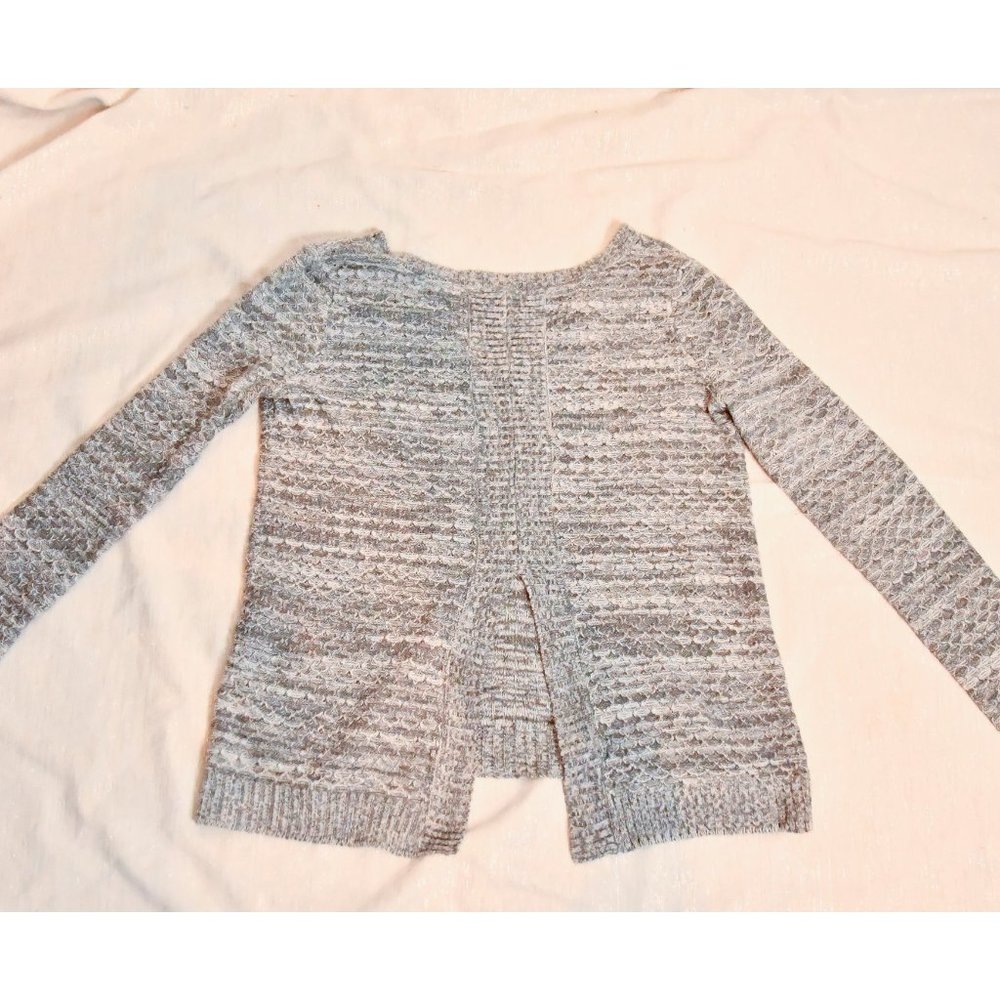 Jack X BB Dakota Gray and White Textured Knit Sweater - Picture 4 of 5
